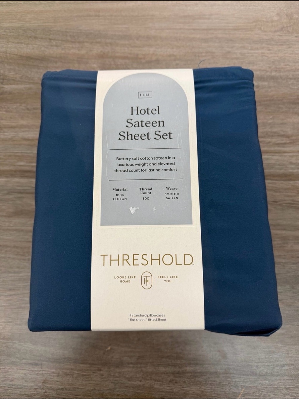 Threshold Hotel Sateen Sheet Set - Full Deep Blue